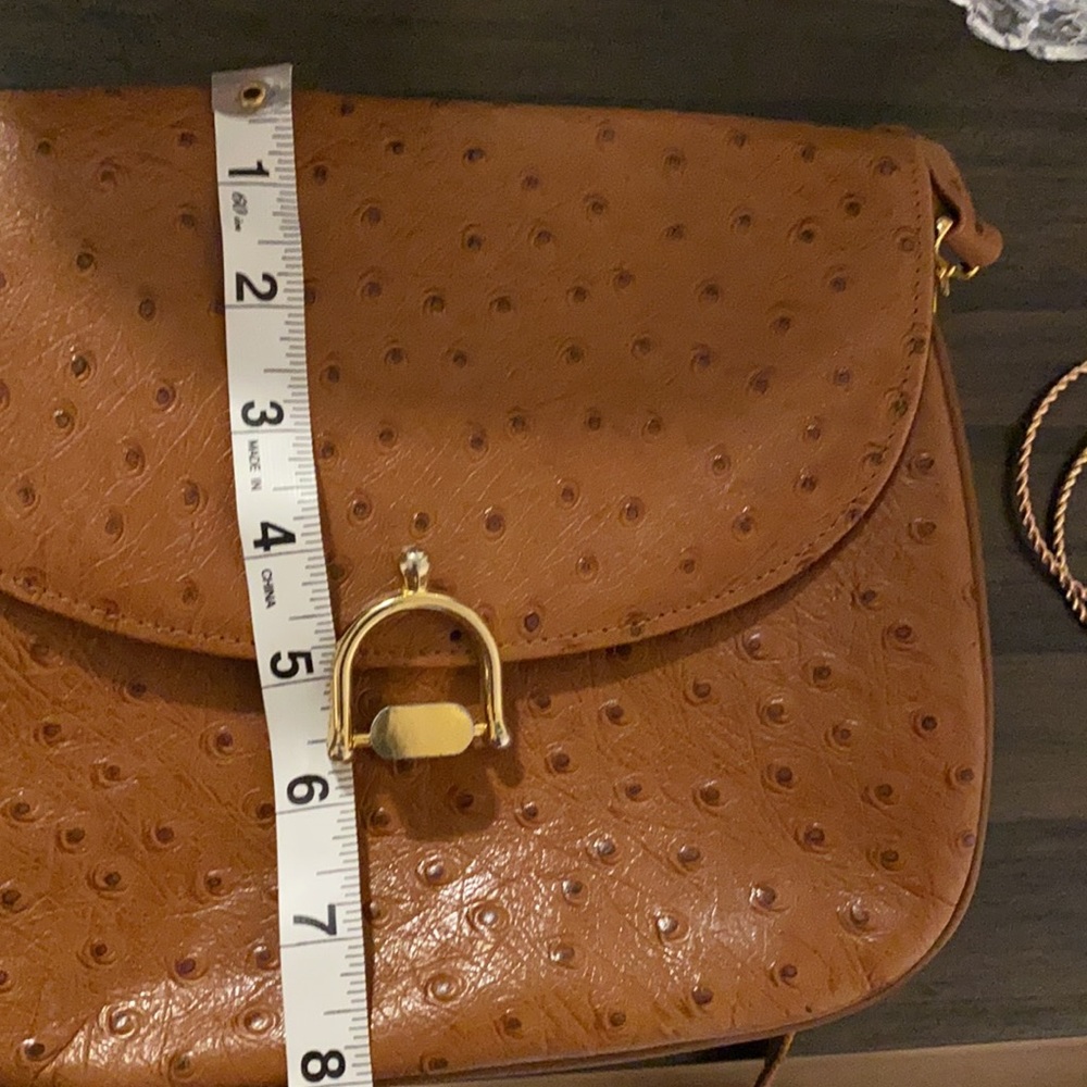 Ostrich Leather Crossbody Made In France Gem
